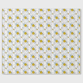 角度ジオメトリレトロパターン ラッピングペーパー (フラット)