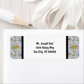 角度ジオメトリレトロパターン ラベル (インサイチュ)