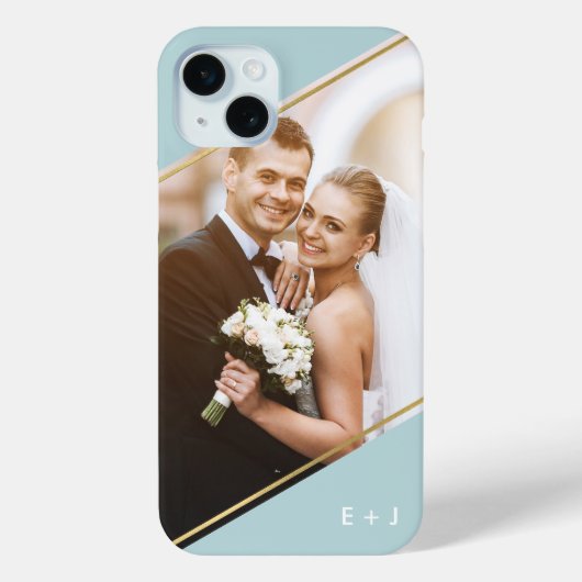 角度モダンモノグラムのカスタム写真 Case-Mate iPhoneケース (裏面)