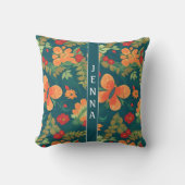 角度付きサンビームキャタピラーフローラカラーパターン クッション (正面)