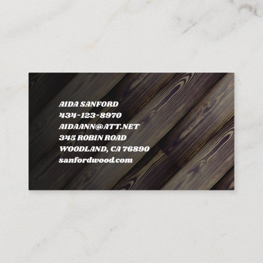 角度付き木製タイル 名刺 (裏面)