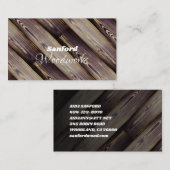 角度付き木製タイル 名刺 (正面/裏面)