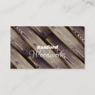 角度付き木製タイル 名刺