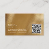 角度付き金属銅および金ゴールドID942 名刺 (裏面)