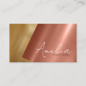 角度付き金属銅および金ゴールドID942 名刺 (正面)