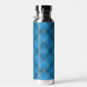 角度付き青い格子模様 ウォーターボトル (右面)