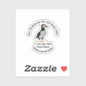 角張ったパフィン立って漫画の家族のホームアドレス シール (シート)