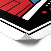 角張った幾何学的なスタイルの抽象画 ポスター (角)