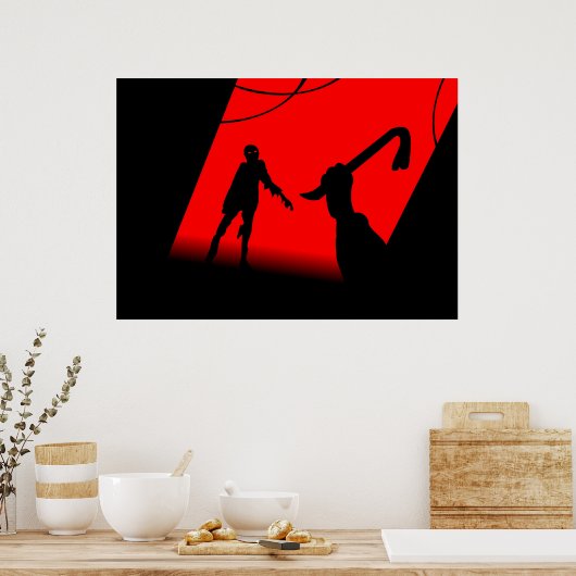 角張った ポスター (キッチン)