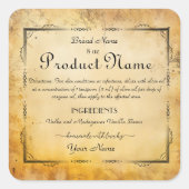 角形の薬用スタイルラベル スクエアシール (正面)