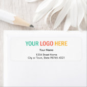 角形会社事業ロゴ差出人住所 ラベル (インサイチュ)