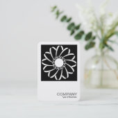 角形写真0497 – 幾何学花（丸） 名刺 (スタンド正面)