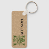 角形植物装飾大文字H キーホルダー (裏面)