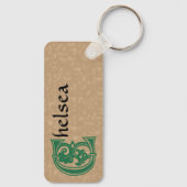 角形植物装飾首都C キーホルダー (裏面)