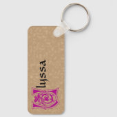 角形植物装飾首都U キーホルダー (裏面)