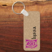 角形植物装飾首都U キーホルダー (正面)