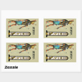 角形長方形ステッカー 長方形シール (シート)