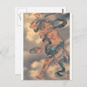 角日本のとブラシの悪魔 ポストカード (正面/裏面)