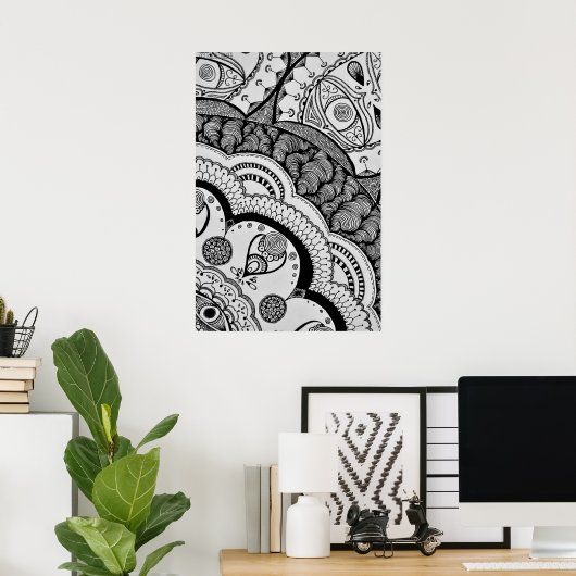 角曼荼羅。 ポスター (ホームオフィス)