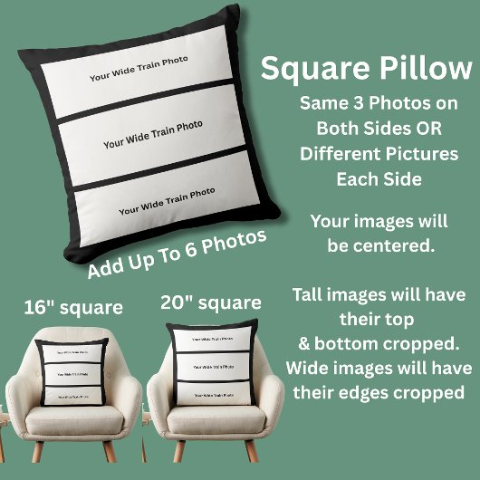 角枕に自分の6 6枚のワイド写真 クッション
