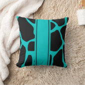 角枕ティール(緑がかった色)ブルーアクアブラックアニマルカウズ クッション (ブランケット)
