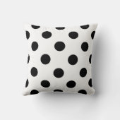 角枕、水玉模様、白黒 クッション (裏面)