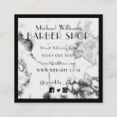 角枠の理容師エレガントの四角いビジネスカー スクエア名刺 (裏面)