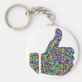 角柱カスタムカラフルの親指を上げる キーホルダー