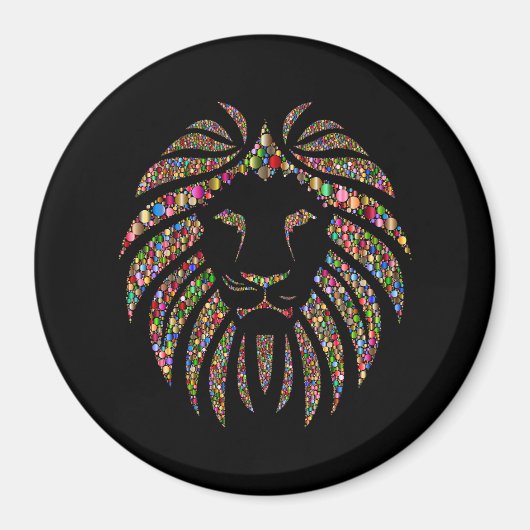 角柱カラフルライオン マグネット (正面)