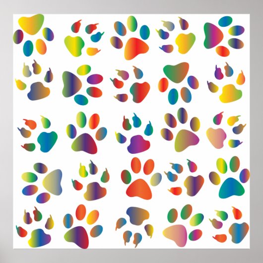 角柱カラフル虹彩動物 ポスター (正面)