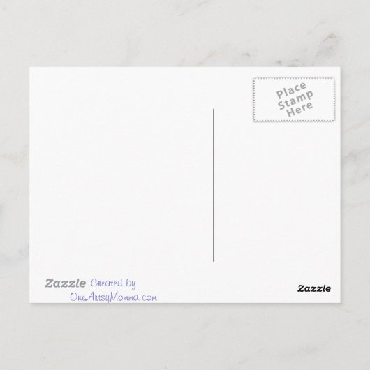 角柱フクロウイラストレーション ポストカード (裏面)