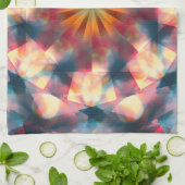 角柱状の万華鏡サイケデリック曼荼羅 キッチンタオル (折り畳み)