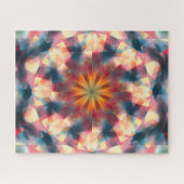 角柱状の万華鏡サイケデリック曼荼羅 ジグソーパズル (横)