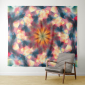 角柱状の万華鏡サイケデリック曼荼羅 タペストリー (インサイチュ(横))