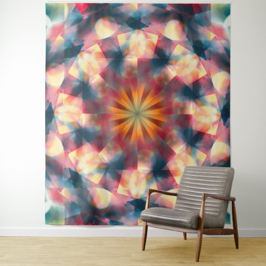 角柱状の万華鏡サイケデリック曼荼羅 タペストリー (インサイチュ)
