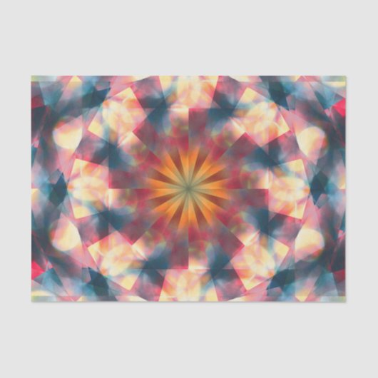 角柱状の万華鏡サイケデリック曼荼羅 薄葉紙 (正面)