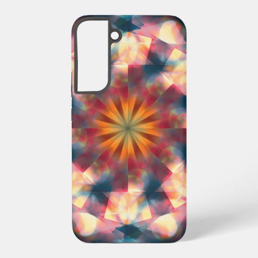 角柱状の万華鏡サイケデリック曼荼羅 SAMSUNG GALAXYケース (裏面)