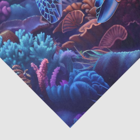 角柱状ウミガメとサンゴの分離 薄葉紙 (詳細)