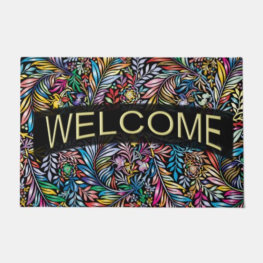 角柱状ファーンウェルカム ドアマット (正面)