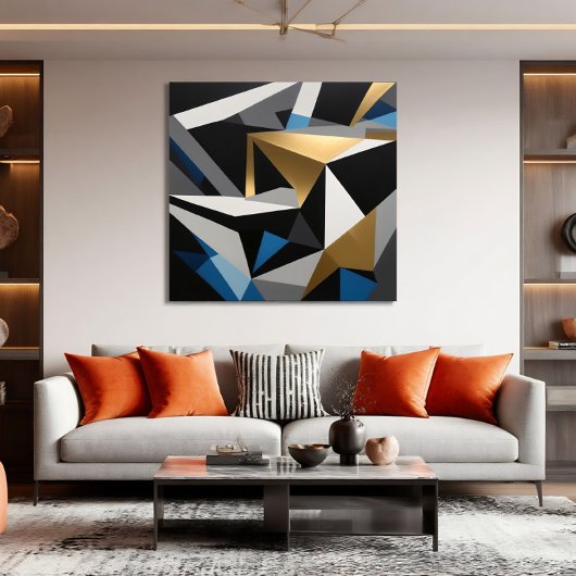 角柱状フラグメント相互接続された三角形 ポスター