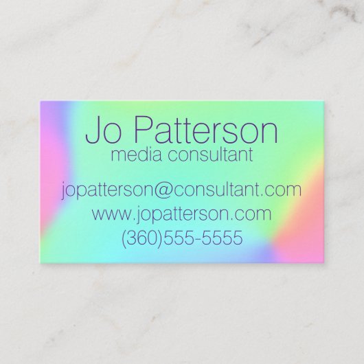 角柱状虹のグラデーション 名刺 (正面)