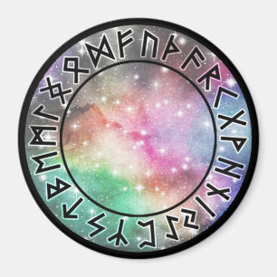 角柱状銀河系ルーン円[00.]空白の磁石 マグネット