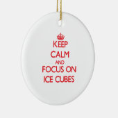 角氷の平静そして焦点を保って下さい セラミックオーナメント (右)