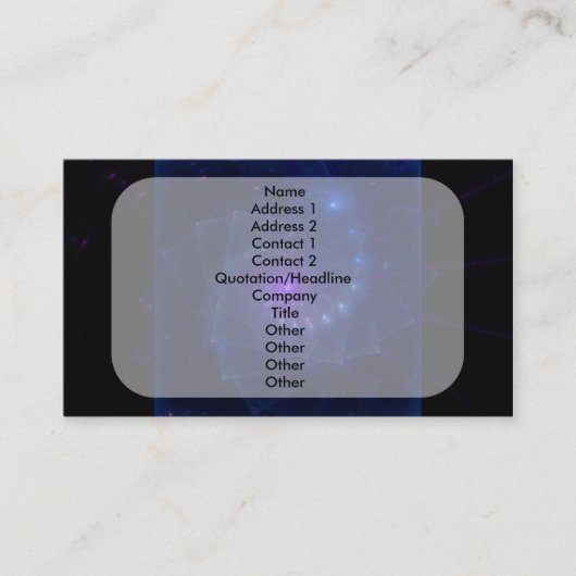 "角氷精神"のフラクタルの芸術 名刺 (正面)