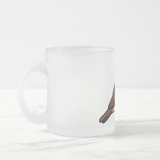 角状のヒバリ フロストグラスマグカップ (左)