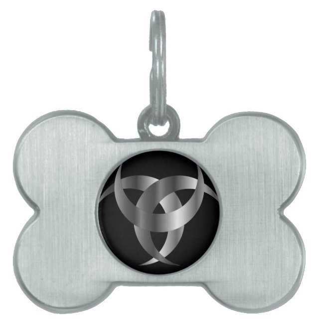 角状のTriskele- Odinの角 ペットネームタグ (正面)