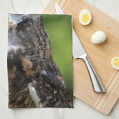 角状フクロウ キッチンタオル (四つ折り)