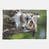 角状フクロウ キッチンタオル (横)