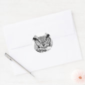 角状フクロウ ラウンドシール (封筒)