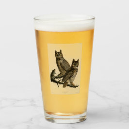 角素晴らしのフクロウ(by John James Audubon) タンブラーグラス